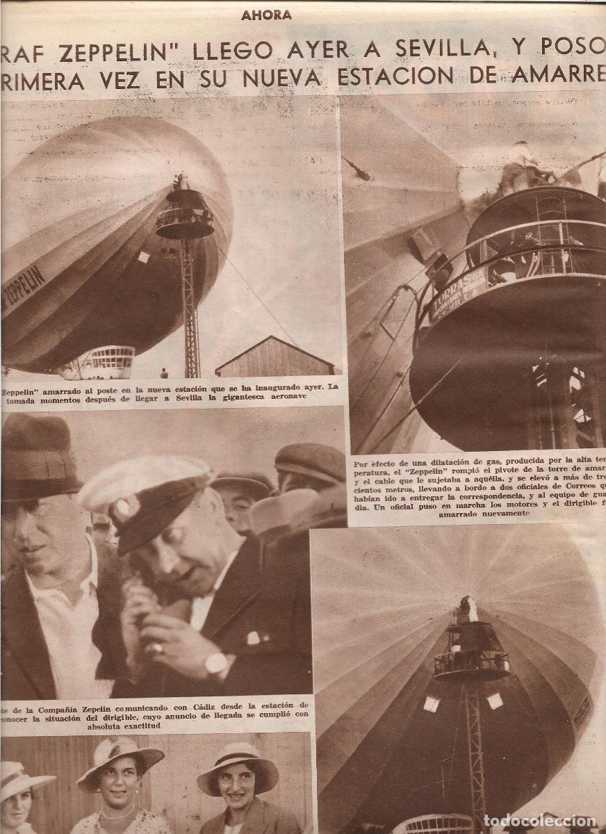 Coleccionismo: A&Ntilde;O 1933 AVIACION SEVILLA LLEGADA DIRIGIBLE GRAF ZEPPELIN NUEVA ESTACION AMARRE DE DIRIGIBLES