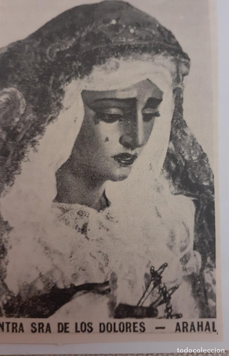 Coleccionismo: SEMANA SANTA ARAHAL , 1970, NTRA. SRA. DE LOS DOLORES , RETAL PUBLICACION, 6X9 CM. APROX.