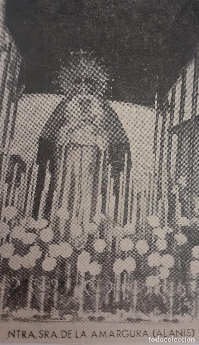 Coleccionismo: SEMANA SANTA ALAN&Iacute;S , 1970, NTRA. SRA. DE LA AMARGURA, RETAL PUBLICACION, 6X10 CM. APROX.