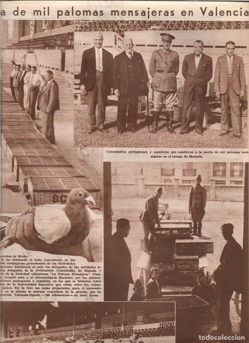 Coleccionismo: A&Ntilde;O 1933 RECORTE PRENSA SUELTA DE MIL PALOMAS MENSAJERAS EN VALENCIA CAMPO DE DEPORTES DE MESTALLA