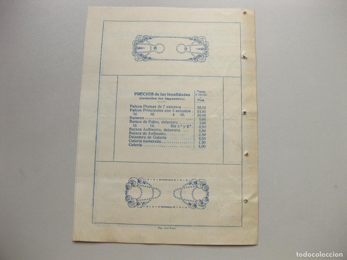 Coleccionismo: PROGRAMA DEL TEATRO PR&Iacute;NCIPE DE SAN SEBASTIAN. 1926 - Foto 3