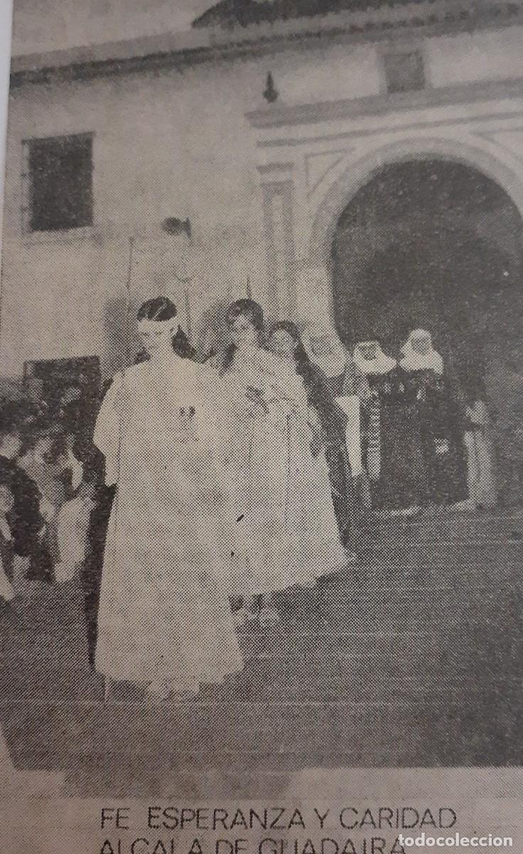 Coleccionismo: SEMANA SANTA ALCAL&Aacute; DE GUADAIRA, 1970, FE, ESPERANZA Y CARIDAD , RETAL PUBLICACION, 6X11 CM. APROX.