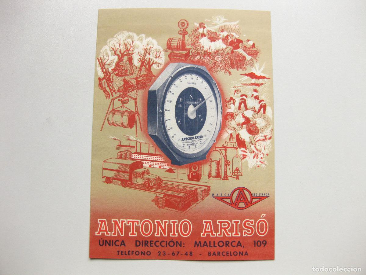 Coleccionismo: CAT&Aacute;LOGO PUBLICITARIO DE B&Aacute;SCULAS ANTONIO ARIS&Oacute;. BARCELONA. A&Ntilde;OS 50