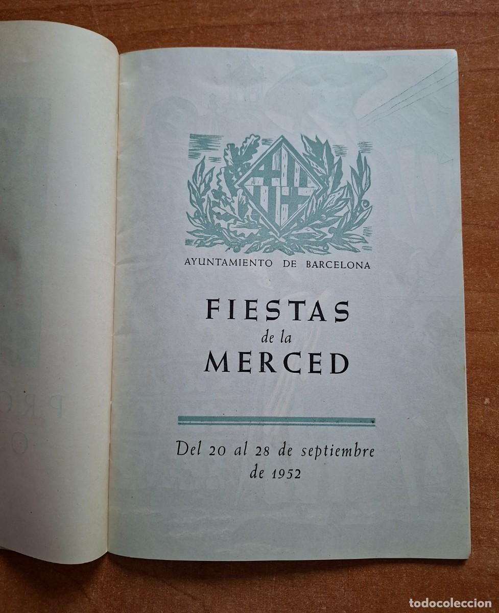 Coleccionismo: 1952 - FIESTAS DE LA MERCED DE BARCELONA - PROGRAMA OFICIAL - Foto 3