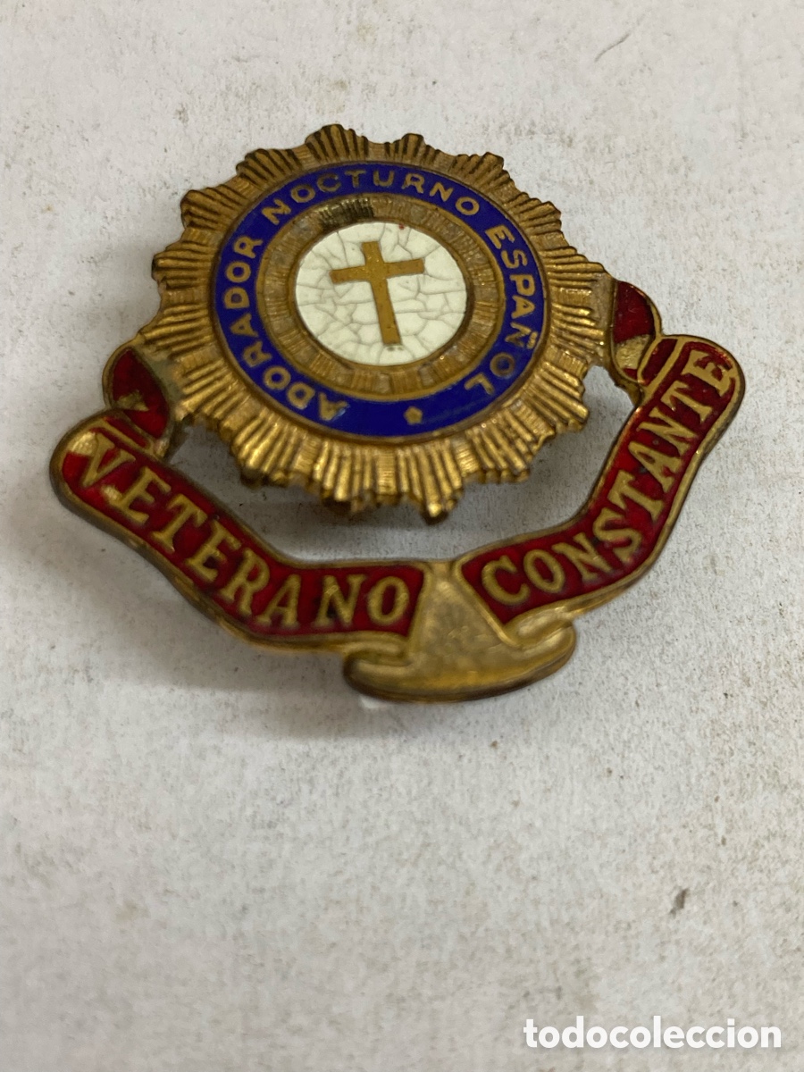Collectionnisme: antigua insignia o condecoraci&oacute;n de solapa de la Adoraci&oacute;n Nocturna Espa&ntilde;ola B244