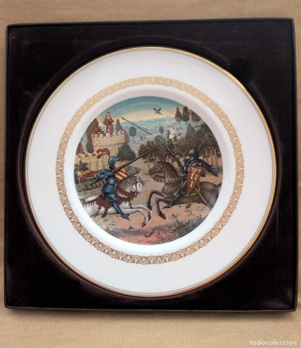 Coleccionismo: Plato Royal Worcester The King Arthur Plates &ndash; Lancelot rescata a la Reina Ginebra &ndash; 1979
