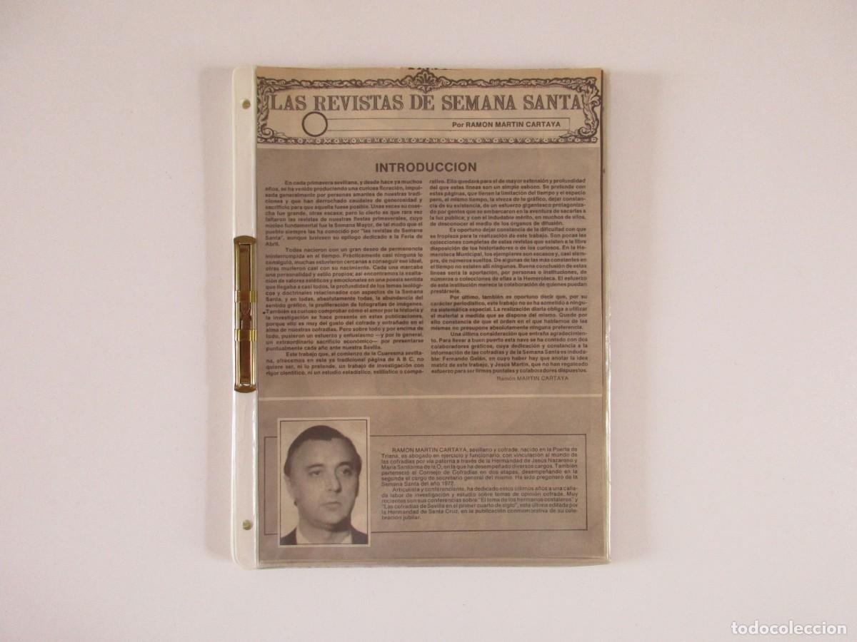 Sammelleidenschaft Papier: LAS REVISTAS DE SEMANA SANTA - RAMON MARTIN CARTAYA - COLECCI&Oacute;N COMPLETA 33 N&Uacute;MEROS - SEVILLA 1973