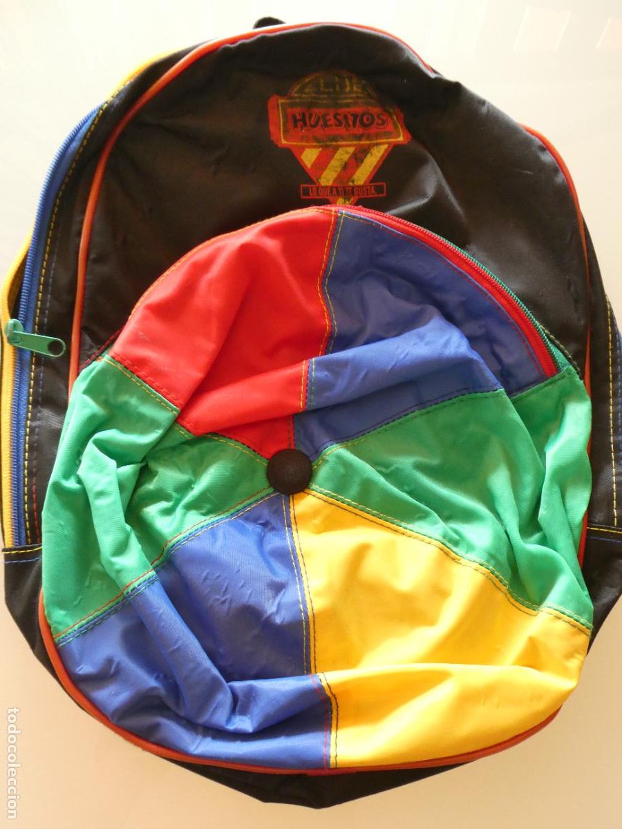 Colecionismo: ANTIGUA MOCHILA CHOCOLATINAS PASTELITOS HUESITOS. 40X34CM. 300GR