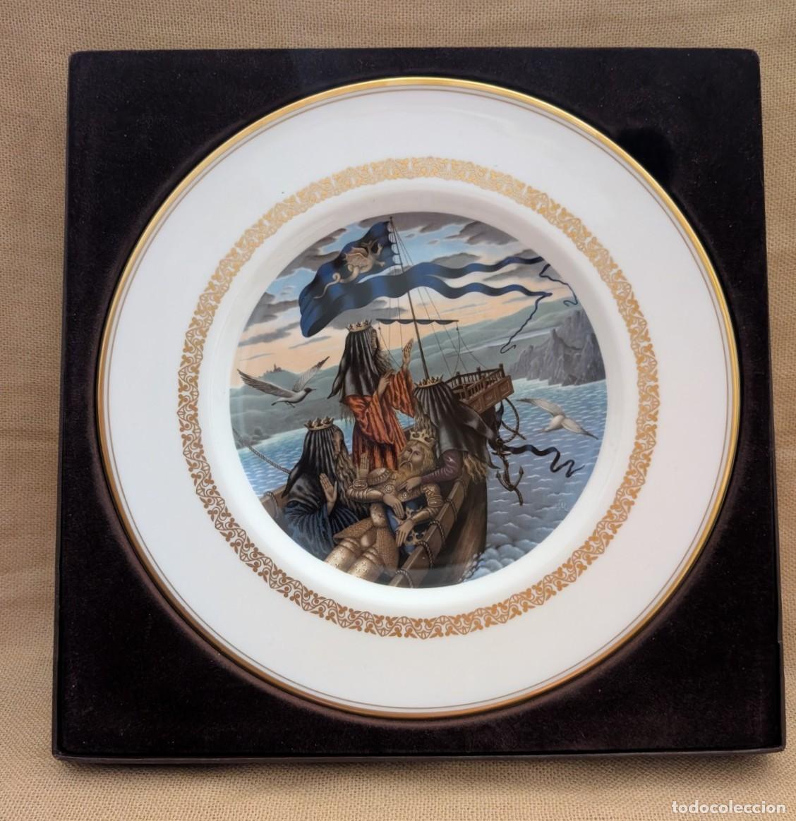 Coleccionismo: Plato Royal Worcester Los Platos del Rey Arturo &ndash; La Muerte del Rey Arturo