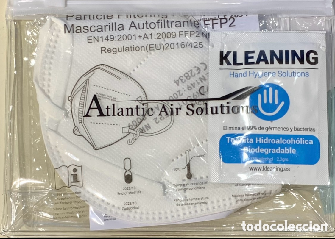 Coleccionismo: Kit Mascarilla. Atlantic Air Solutions.