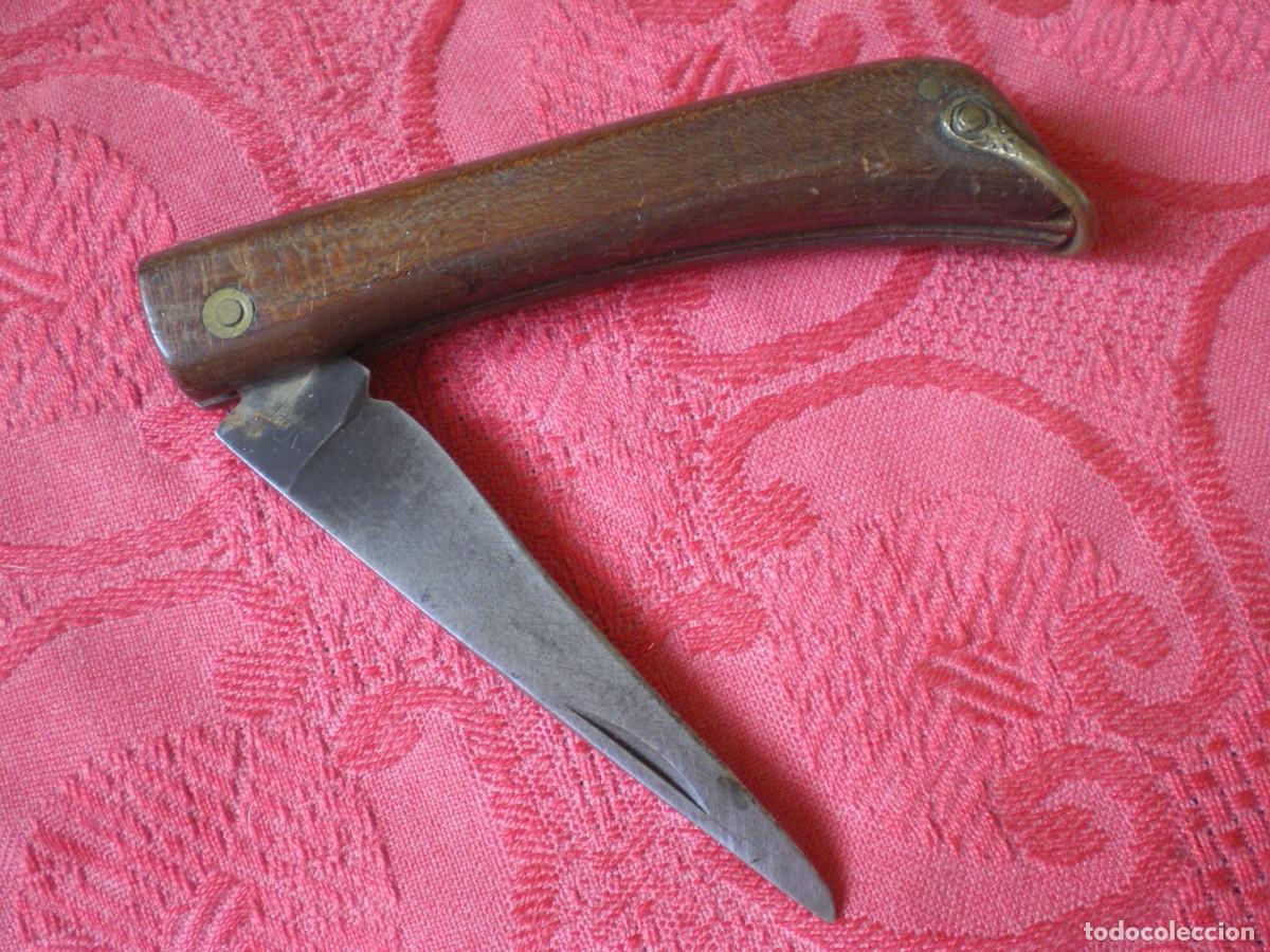 Coleccionismo: ANTIGUA NAVAJA MANGO MADERA. - Foto 3