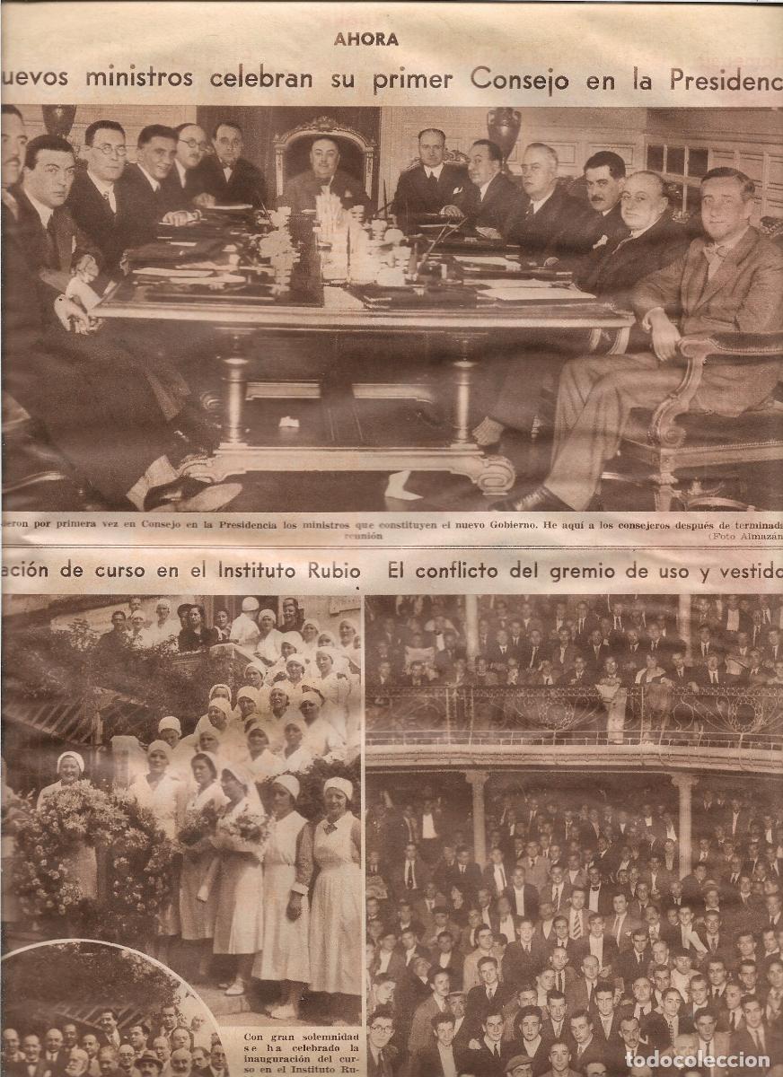 Coleccionismo: A&Ntilde;O 1933 RECORTE PRENSA INAUGURACION CURSO INSTITUTO RUBIO DAMAS ENFERMERAS AUTORIDADES
