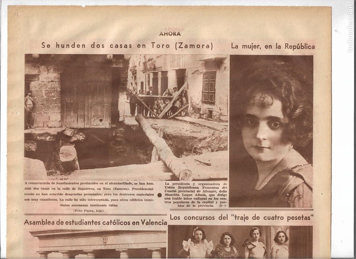 Coleccionismo: A&Ntilde;O 1933 LA MUJER EN LA REPUBLICA ALICANTE MANOLITA LUQUE ALBALA UNION REPUBLICANA FEMENINA