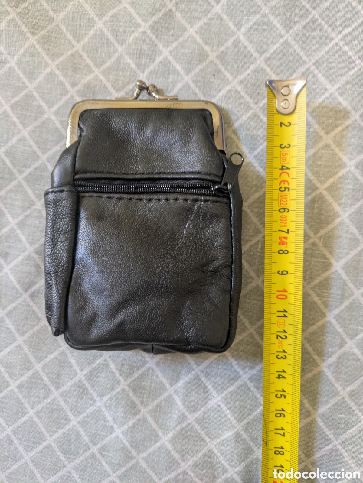 Coleccionismo: Monedero pitillera boquilla piel vintage