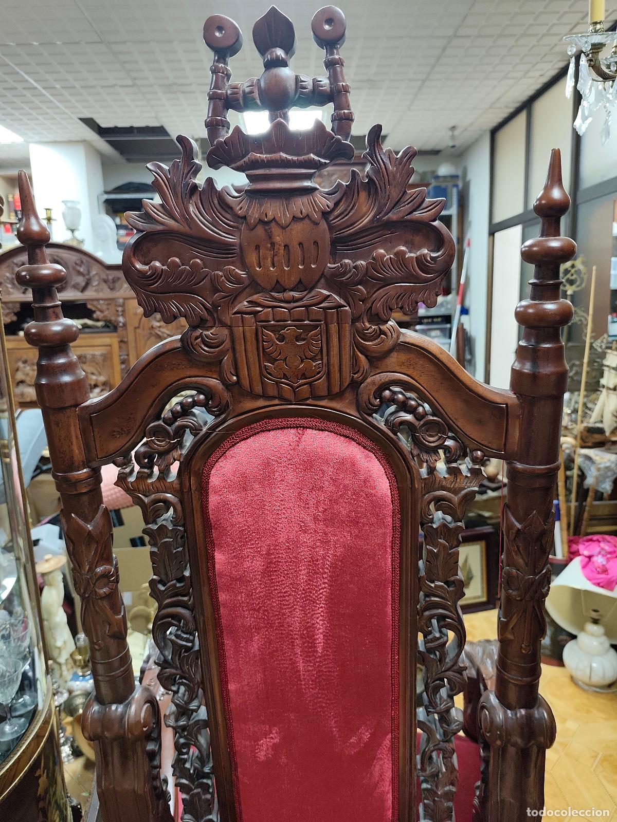 Coleccionismo: sillon de madera orientarizante - Foto 2