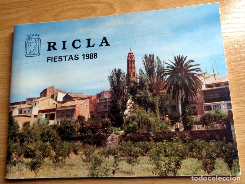 Coleccionismo: ANTIGUO PROGRAMA OFICIAL FIESTAS RICLA ZARAGOZA. A&Ntilde;O 1988. CHIQUETETE - JUAN PARDO.