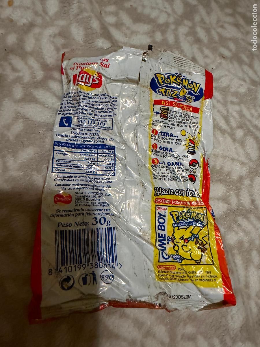 Coleccionismo: Envoltorio lays pokemon game boy - Foto 2