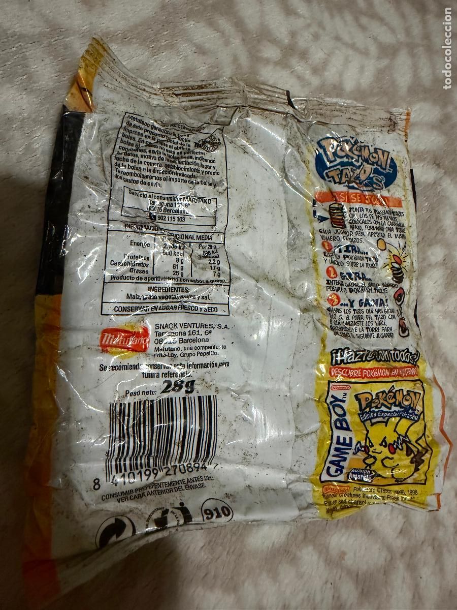 Coleccionismo: Envoltorio doritos pokemon game boy - Foto 2