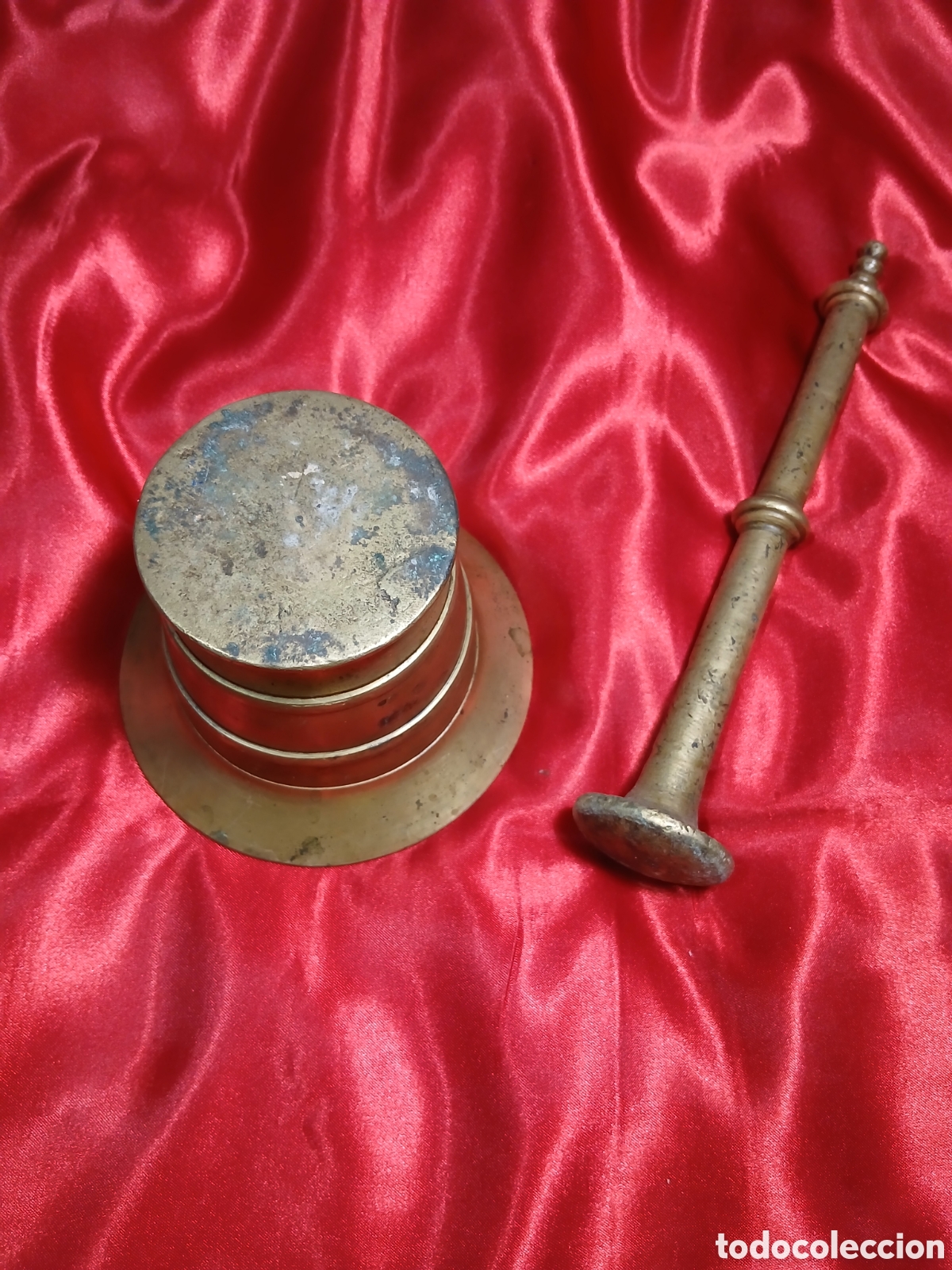 Coleccionismo: Almirez de bronce antiguo - Foto 2