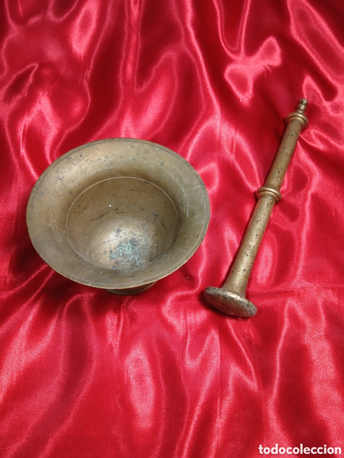 Coleccionismo: Almirez de bronce antiguo - Foto 3