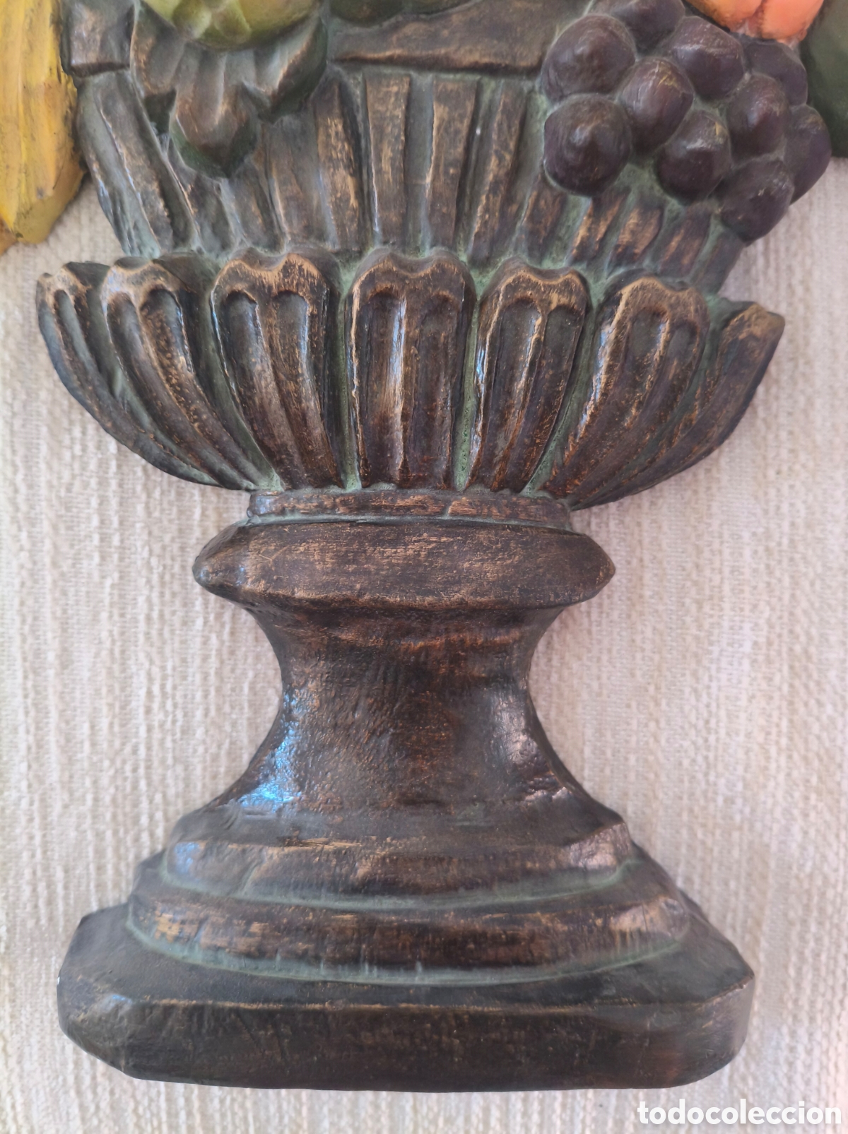 Coleccionismo: Placa Vintage Jarr&oacute;n Frutas Relieve - Foto 3