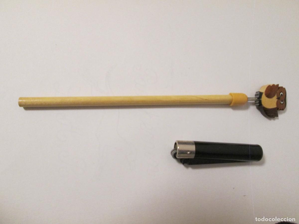 Coleccionismo: BUHO CON MUELLE PARA LAPICERO - Foto 1