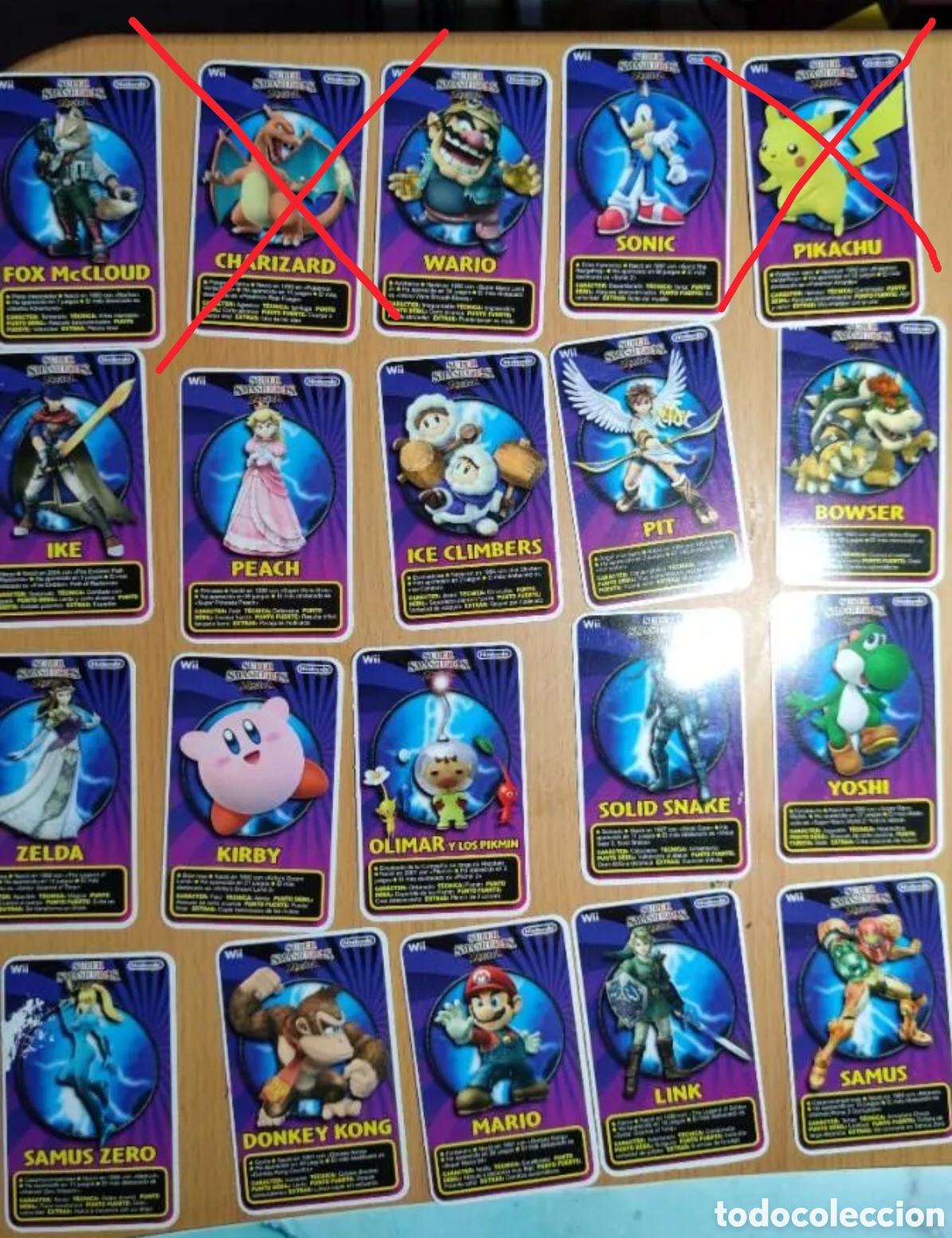 Coleccionismo: Cartas Super Smash Bros Brawl Nintendo Wii - Foto 1