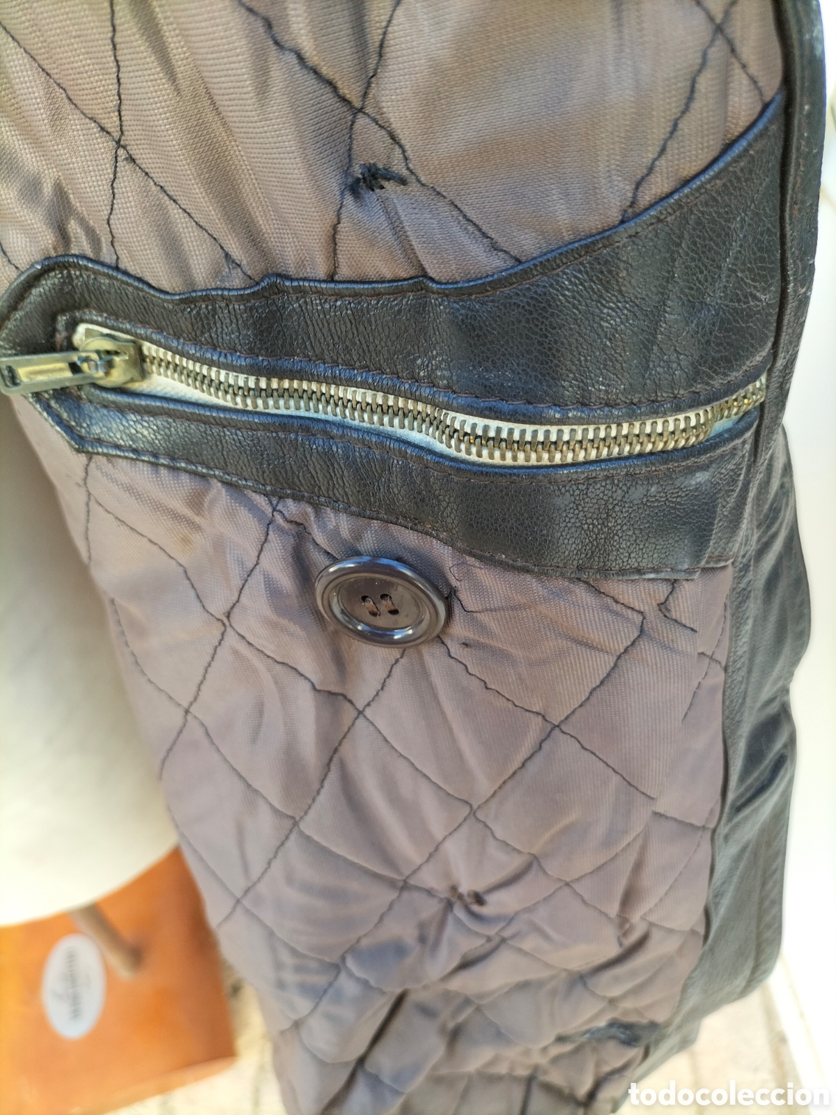 Coleccionismo: Chaquet&oacute;n de cuero del Ej&eacute;rcito - Foto 6