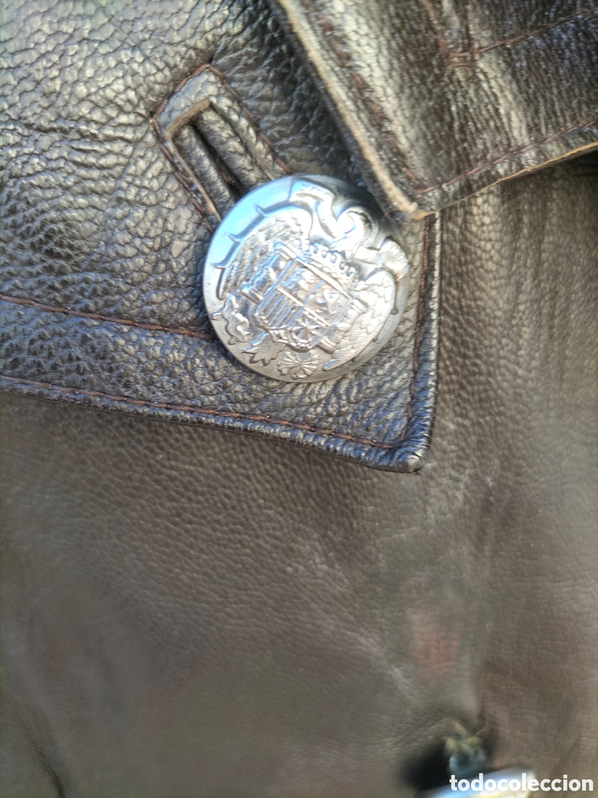Coleccionismo: Chaquet&oacute;n de cuero del Ej&eacute;rcito - Foto 9