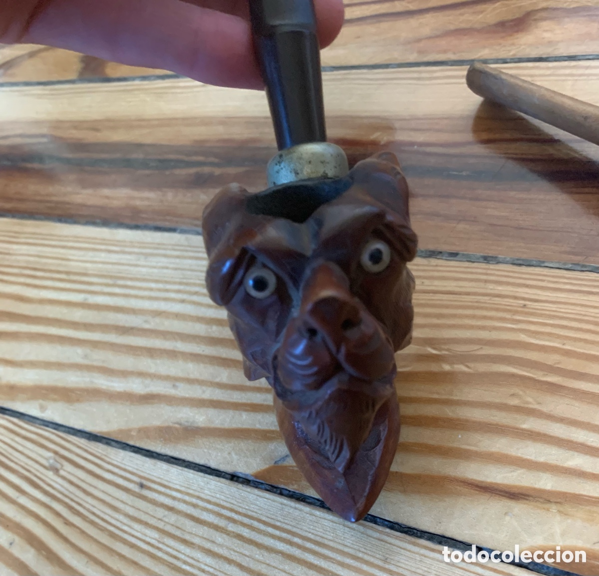 Coleccionismo: Tres pipas en madera tallada - Foto 4