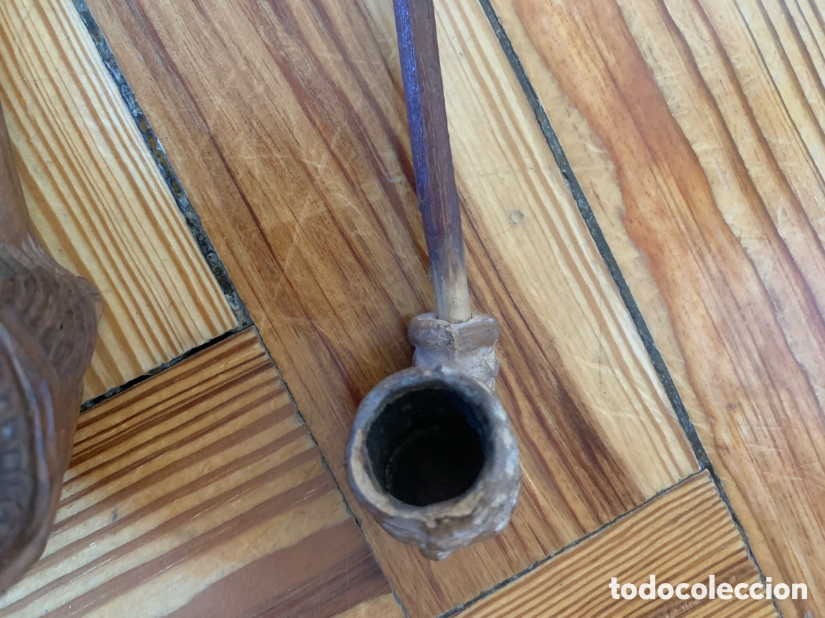 Coleccionismo: Tres pipas en madera tallada - Foto 7