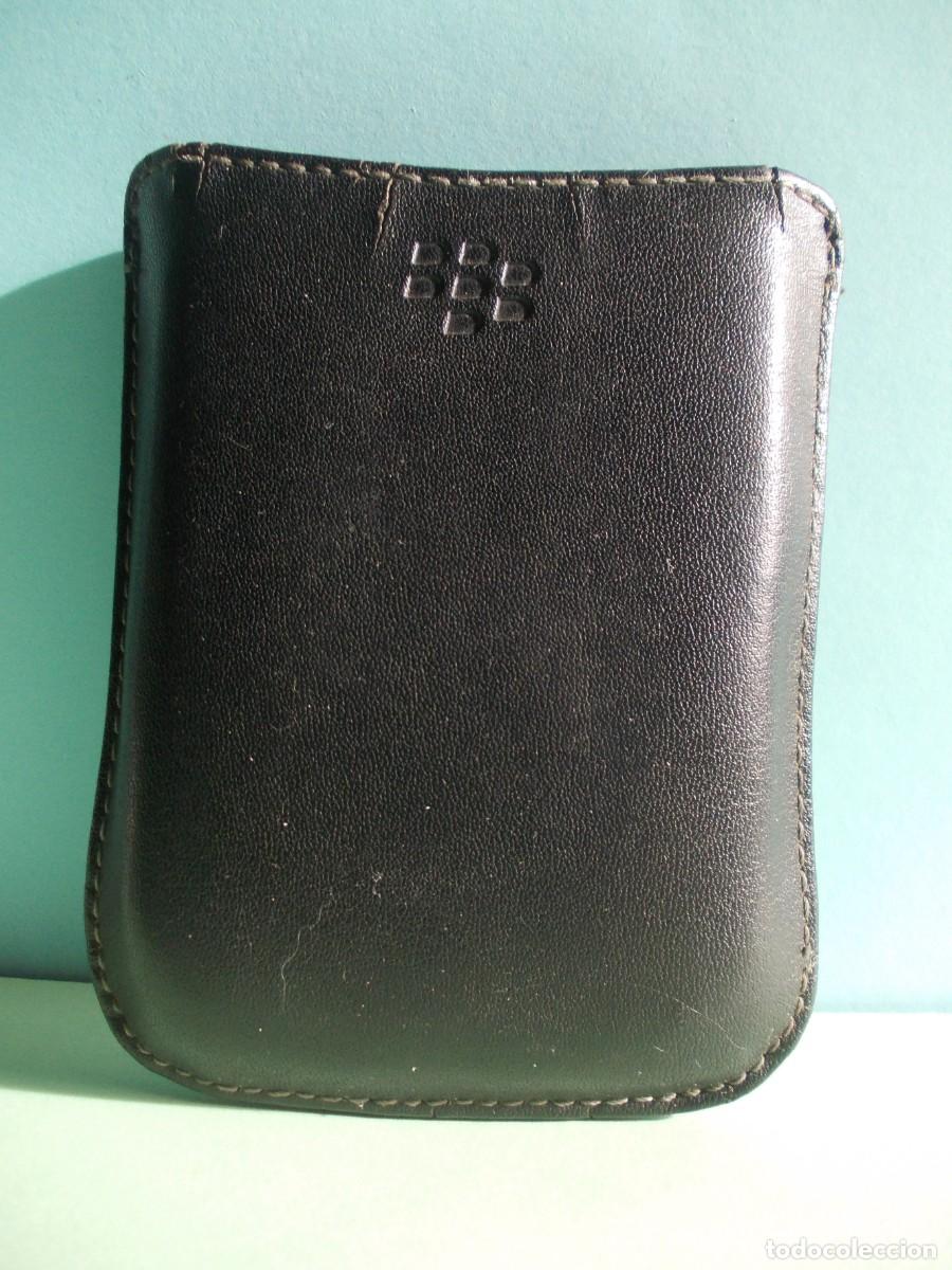 Collezionismo: Funda BlackBerry piel cuero negro original telefono movil petaca bolsillo Bold Curve smartphone