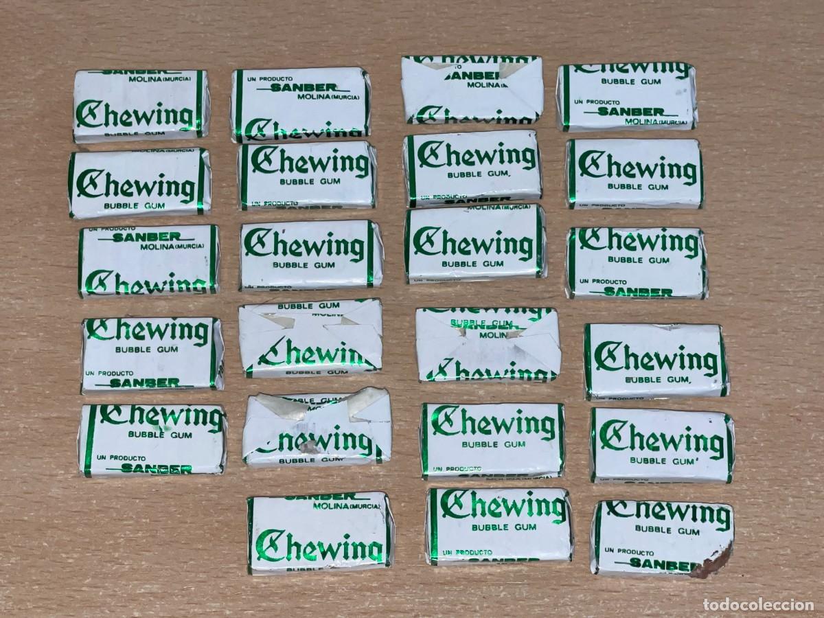 Sammeln: Lote 23 CHICLES CHEWING a&ntilde;os 70/80 sin abrir chicle Gum Sanber 84 Molina Murcia Premium bubble gum