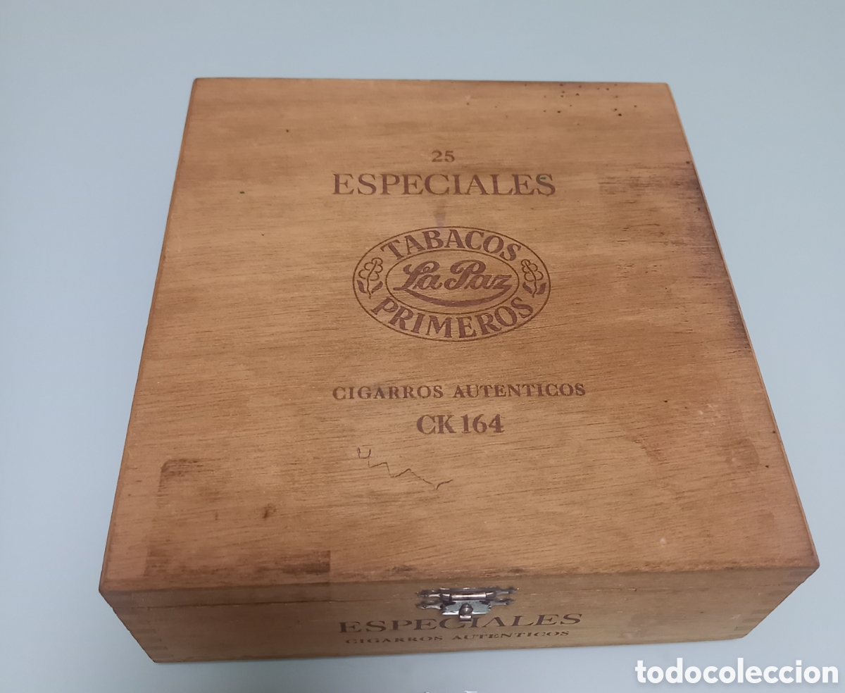 Coleccionismo: Caja antigua de madera de puros La Paz Especiales