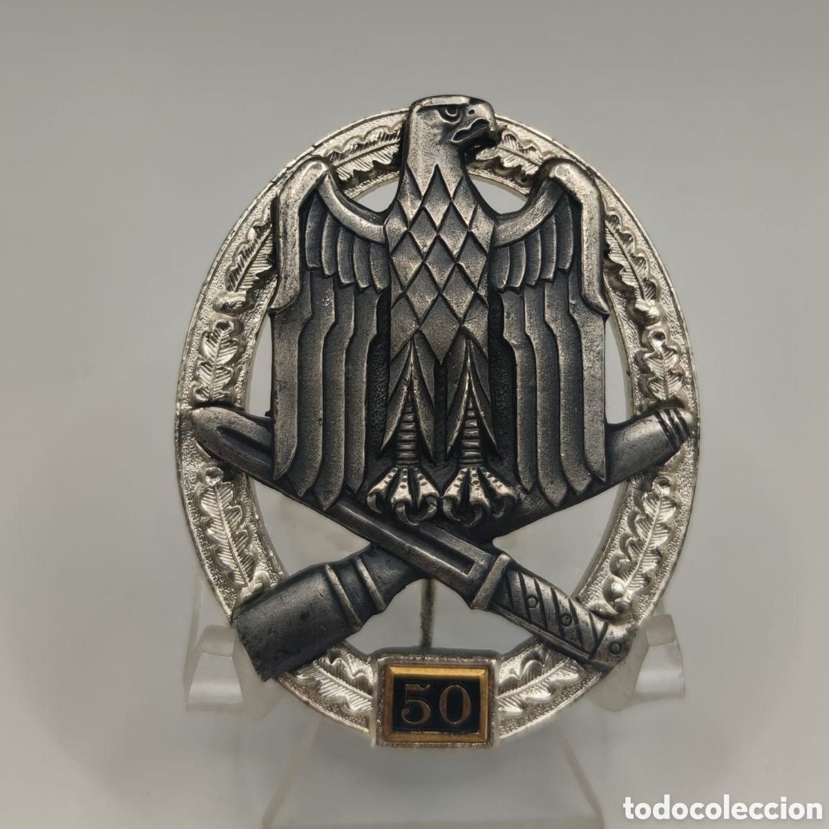 Coleccionismo: Distintivo de asalto alem&aacute;n modelo 1957 para 50 combates