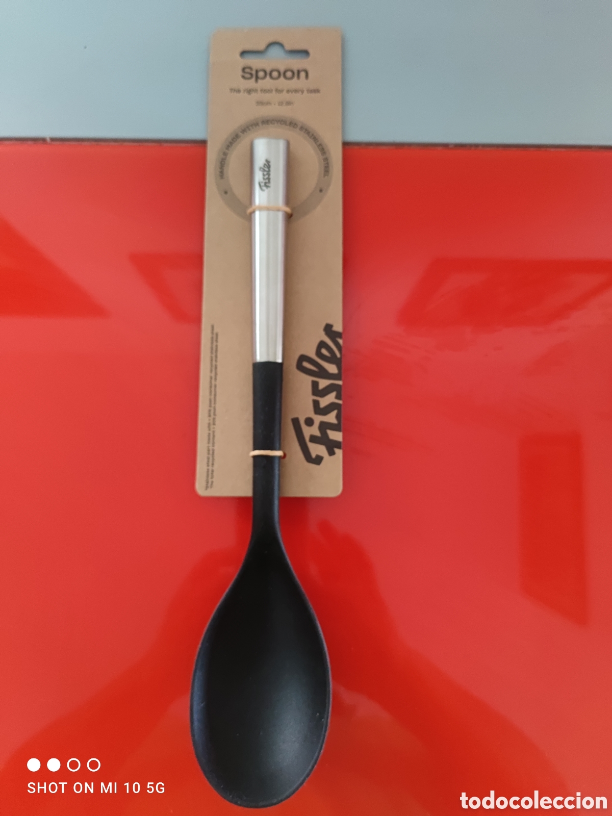 Coleccionismo: Cuchara de cocina FISSLER,Black Edition- Silicona y acero inoxidable