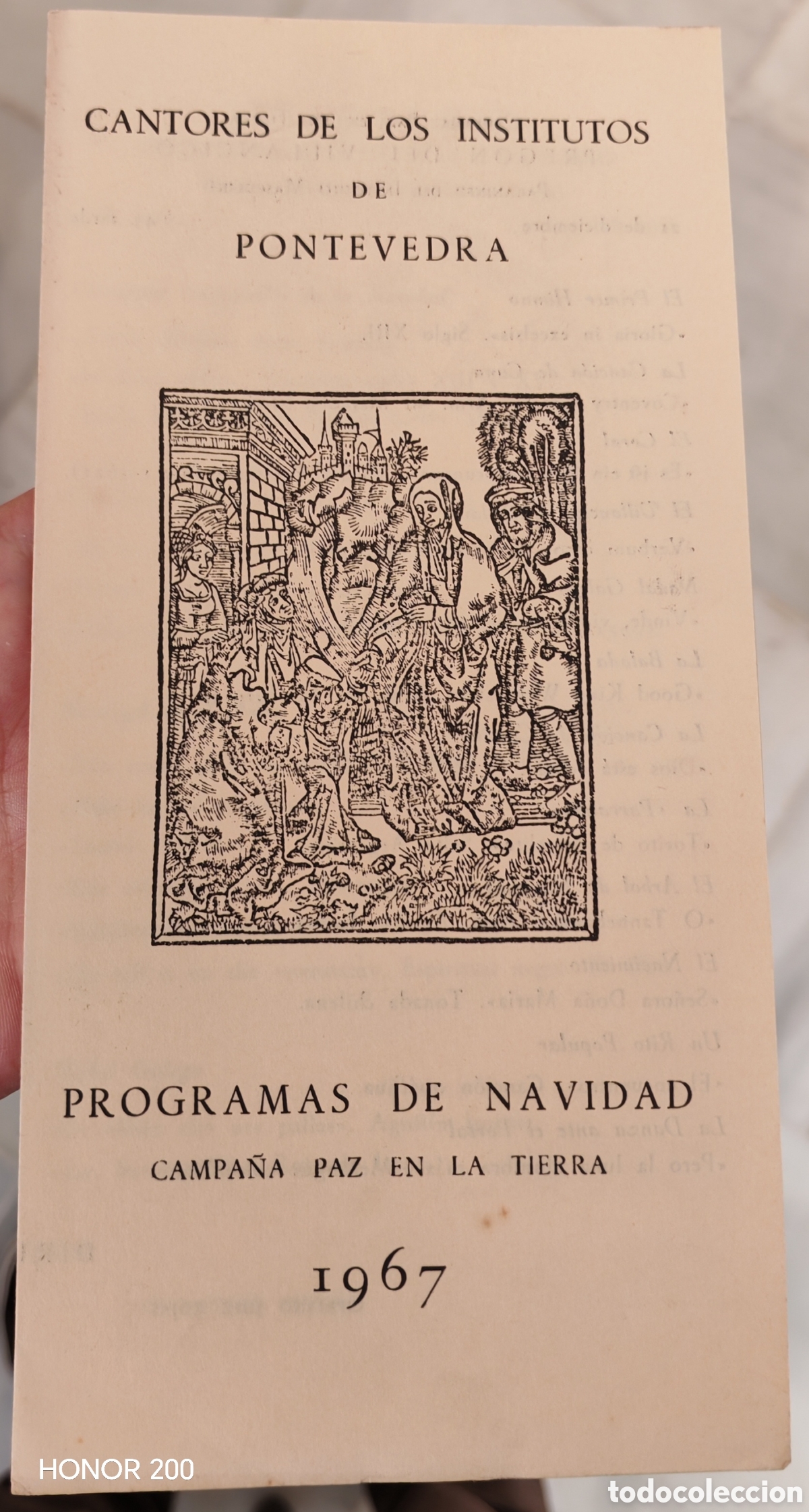 Coleccionismo: Programa Navidad 1967 - Cantores de los Institutos de Pontevedra