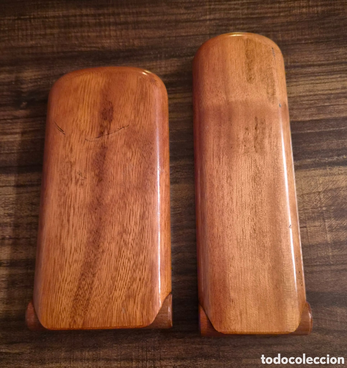Coleccionismo: Exclusiva Pareja de Pureras Antiguas en Madera Noble con Humidificador Integrado &ndash; Pieza de Colecci&oacute;