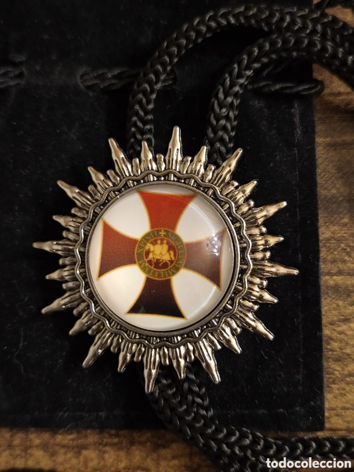 Coleccionismo: Corbata Vaquera Bolo Tie Templaria &ndash; Cruz de los Caballeros Templarios (Sigillum Militum Xpisti)