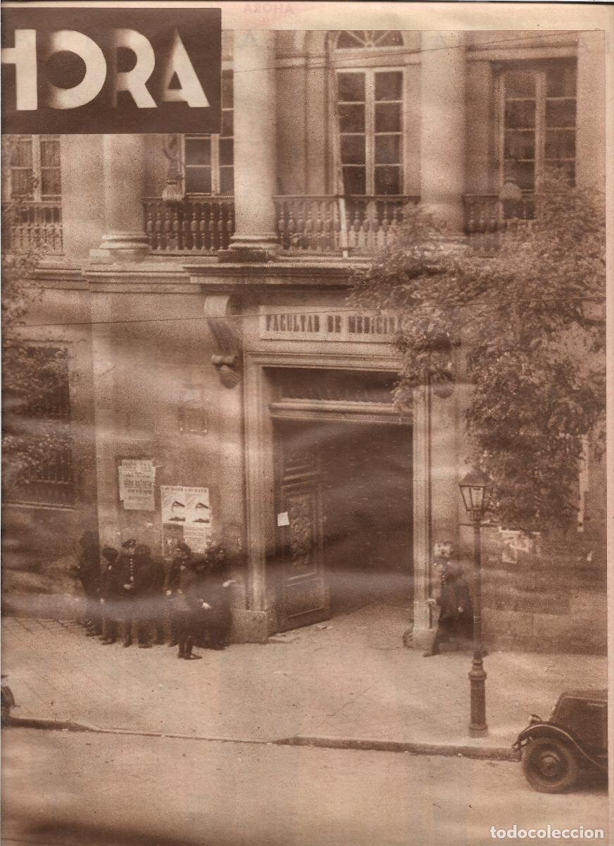 Coleccionismo: A&Ntilde;O 1933 RECORTE PRENSA DISTURBIOS ANTE LA FACULTAD DE MEDICINA SAN CARLOS GUARDIA DE ASALTO