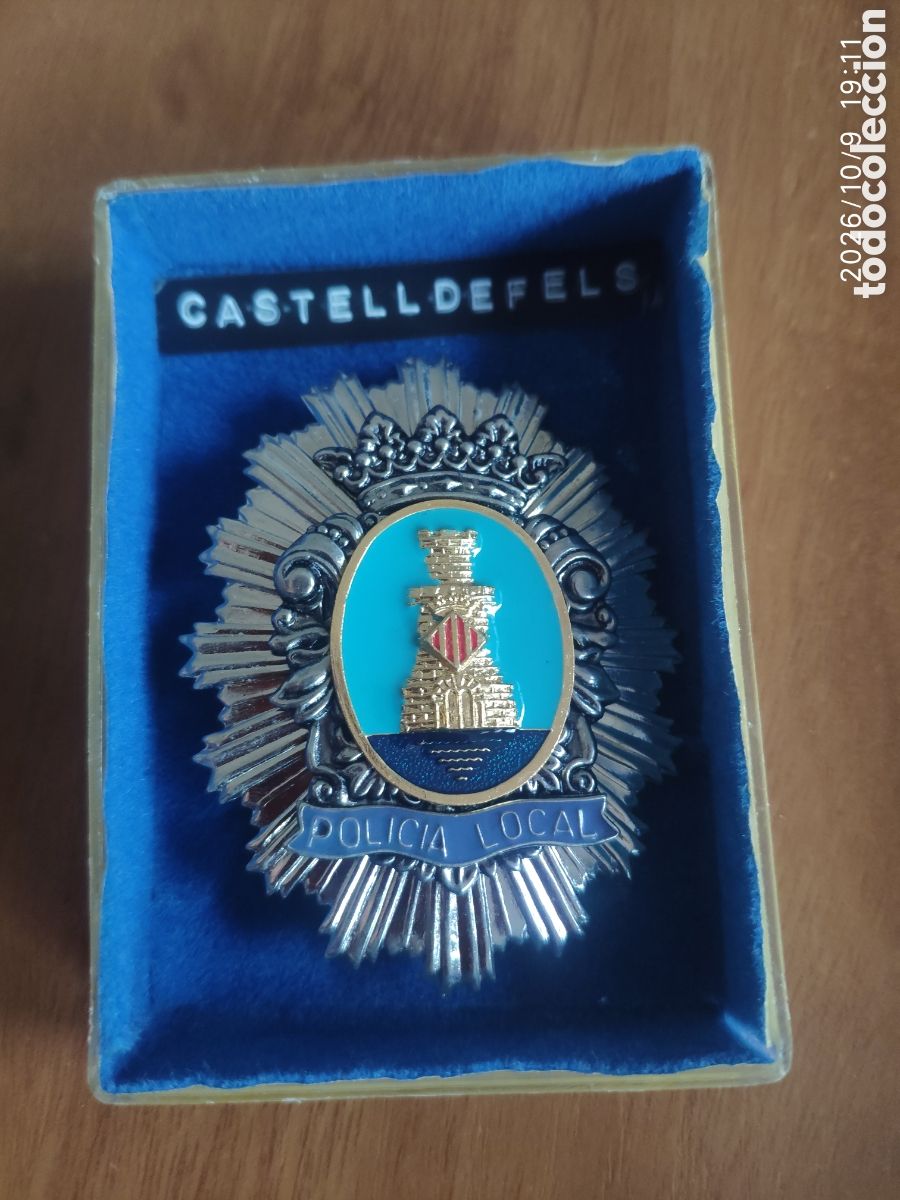 Colecionismo: Placa insignia Polic&iacute;a local Castelldefels