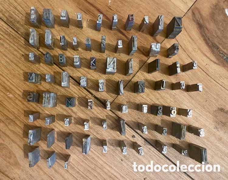 Coleccionismo: Lote 73 tipos de imprenta antiguos. - Foto 2