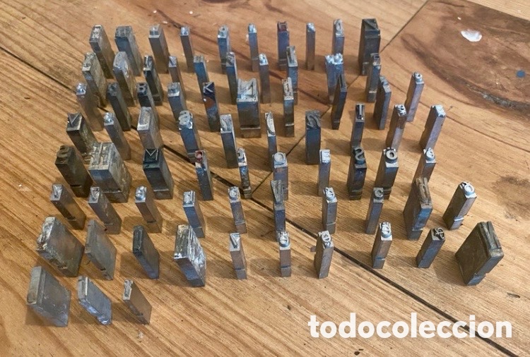 Coleccionismo: Lote 73 tipos de imprenta antiguos. - Foto 1