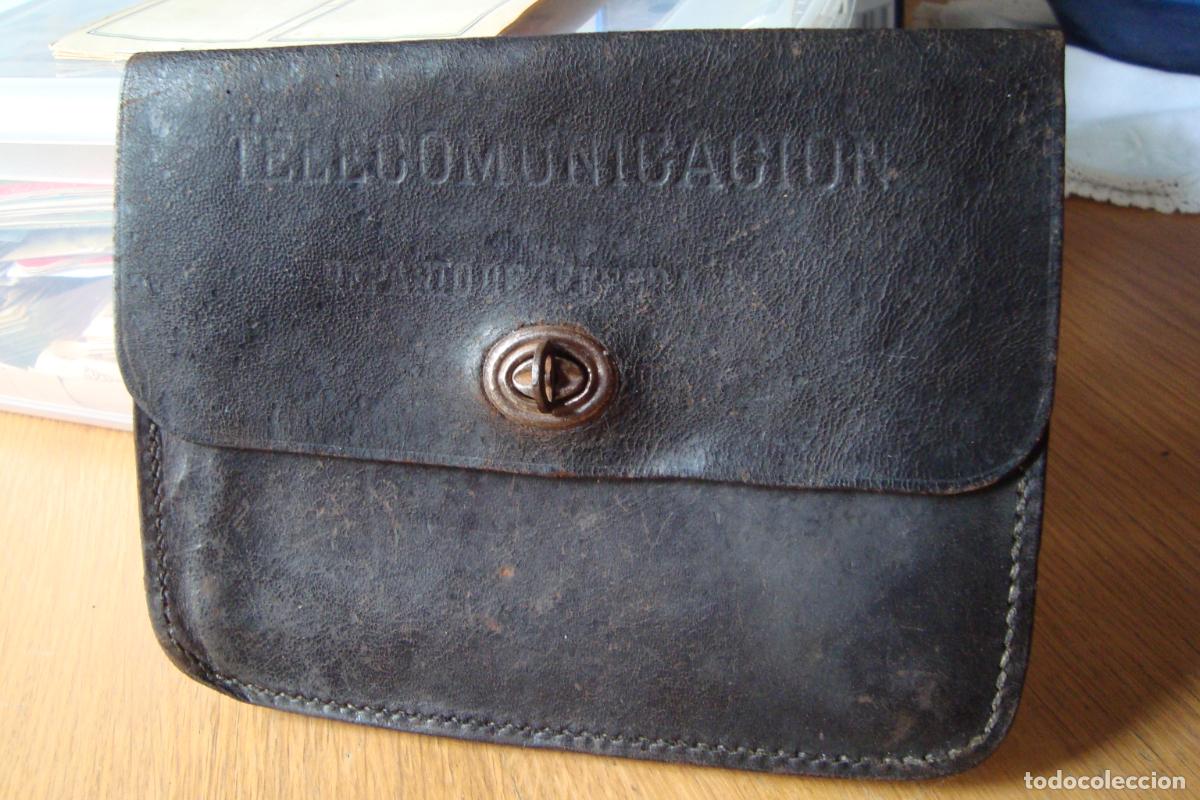 Coleccionismo: ANTIGUA CARTERA CORREOS TELECOMUNICACION REPARTIDOR TELEGRAMAS. MOTO O BICICLETA. A&Ntilde;OS 30 40?