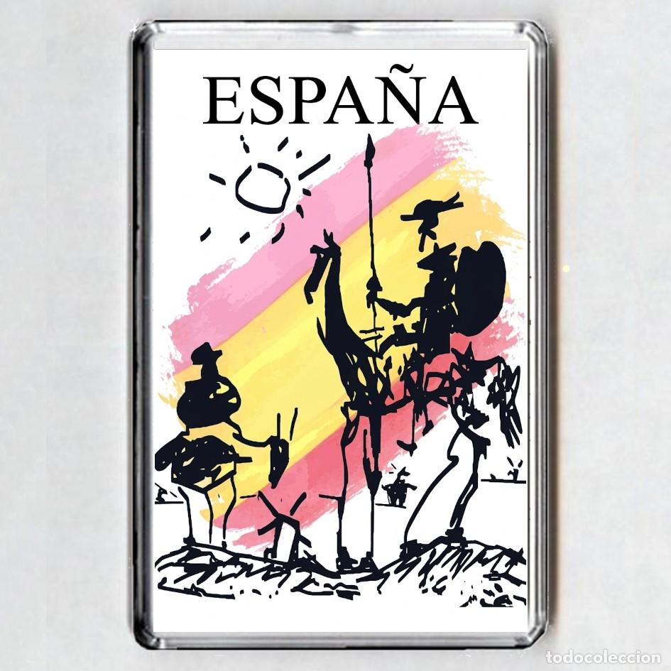 Coleccionismo: IMAN acr&iacute;lico NEVERA - QUIJOTE Espa&ntilde;a