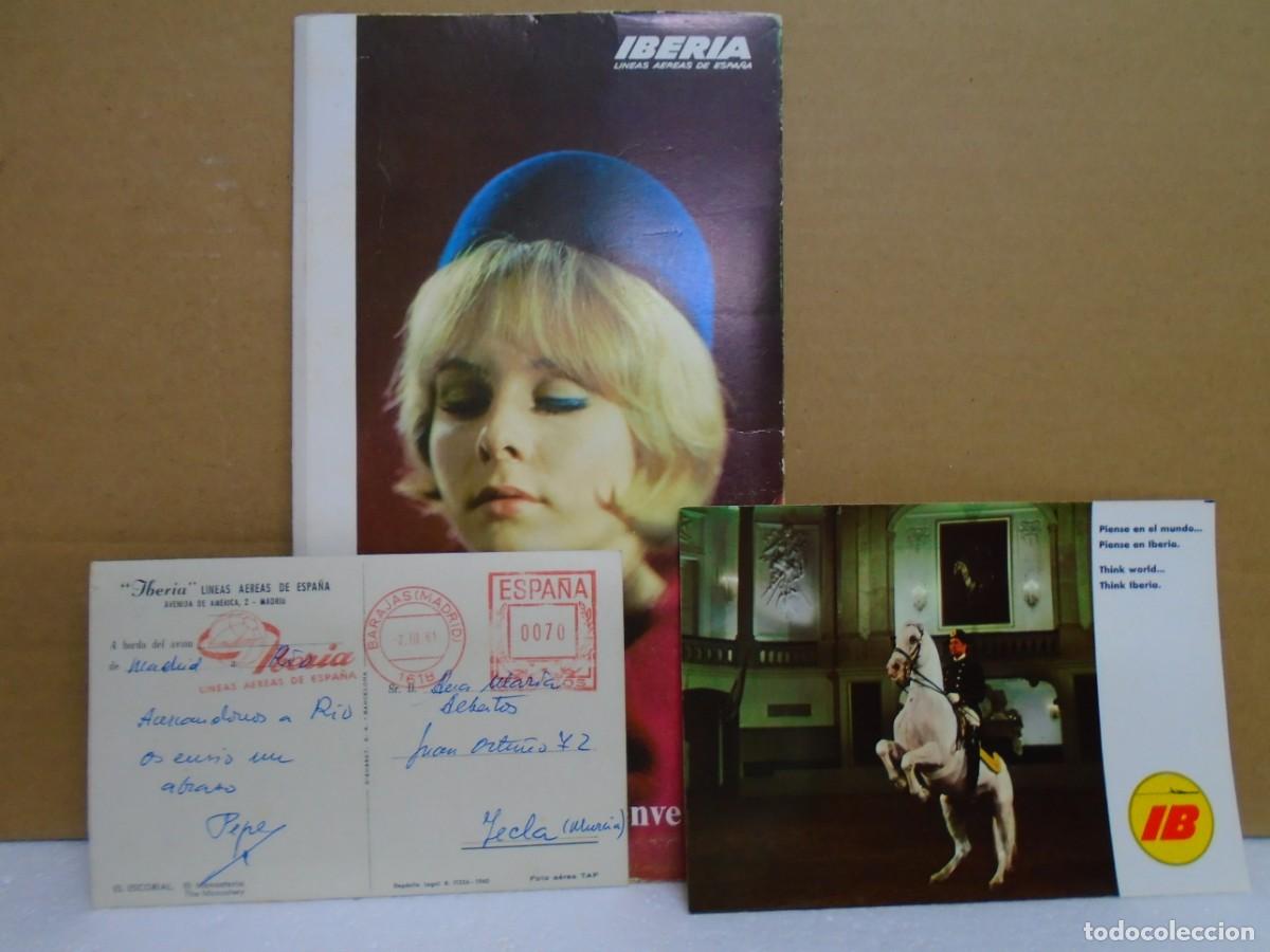 Coleccionismo: &rdquo;IBERIA&rdquo;LINEAS AEREAS DE ESPA&Ntilde;A,CARPETA Y POSTALES A&Ntilde;OS 60.