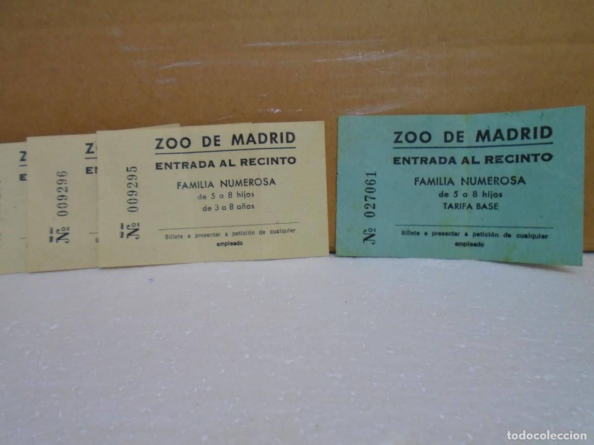 Coleccionismo: ZOO DE MADRID,ENTRADAS(4)PARA FAMILIAS NUMEROSAS,A&Ntilde;OS 70/80.
