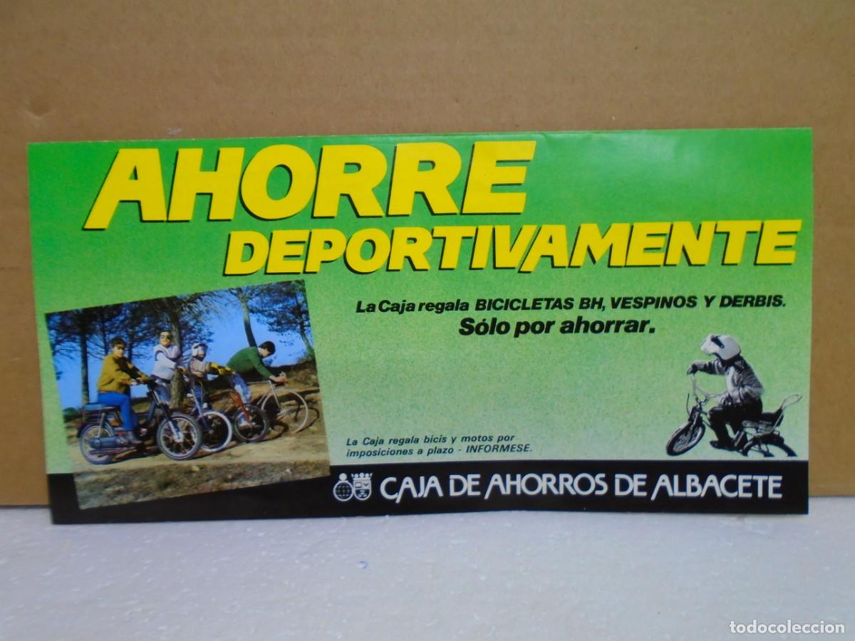 Coleccionismo: CAJA DE AHORROS DE ALBACETE,1984 PASQUIN REGALOS DE BICICLETAS,VESPINOS Y DERBIS.