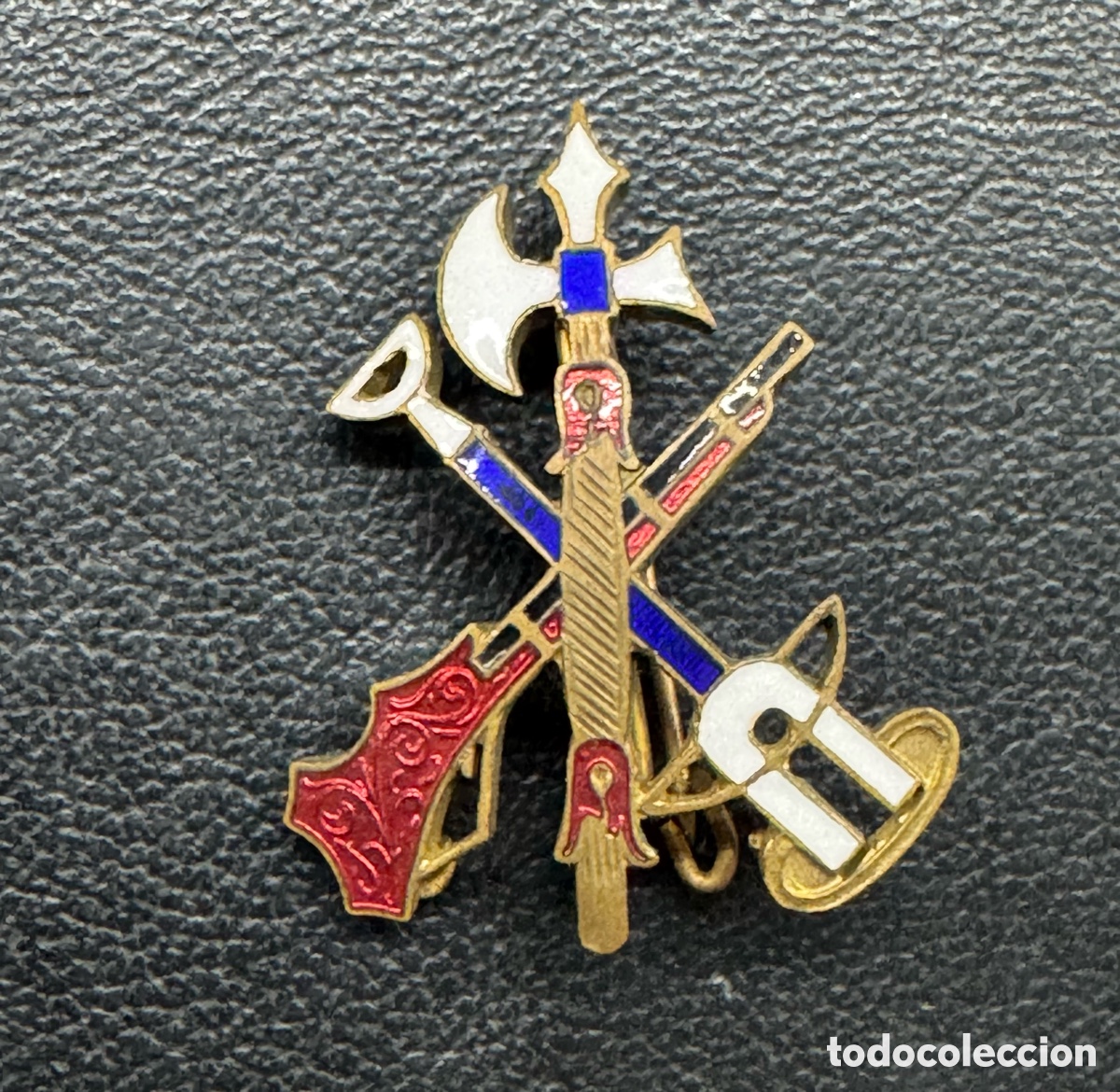 Coleccionismo: Emblema ORIGINAL grande Boina La Legi&oacute;n Oficial esmaltado 37mm a&ntilde;os 30s