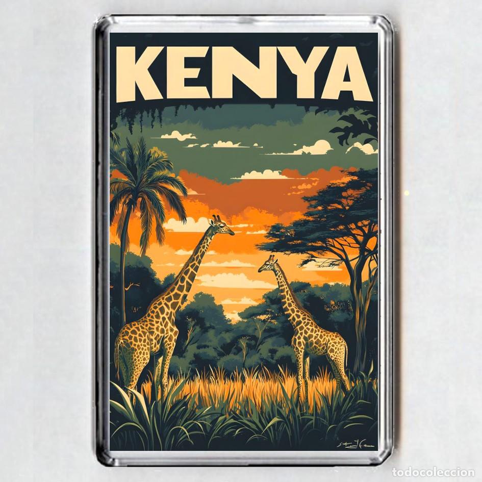 Coleccionismo: iMAN ACRILICO NEVERA - KENIA